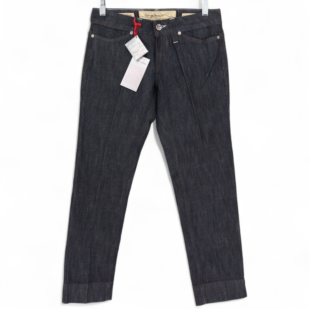 Jacob Cohen Tailored Jeans Size 27 Rare Luxury Denim Dark Wash Handmade Low Rise